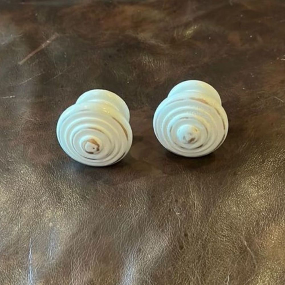 Anthropologie White Pull Knobs